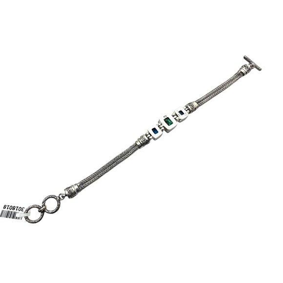 Chuck Clemency STS Sterling Silver Color Changing Gemstone Bracelet 8 Inch - Picture 3 of 3